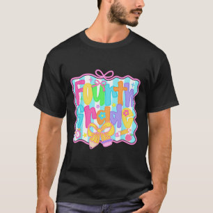 Fourth Grade Girls Back To School Bow Cute Coquett T-Shirt