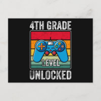 Fourth Grade Level Unlocked Video Game Kids Gift
