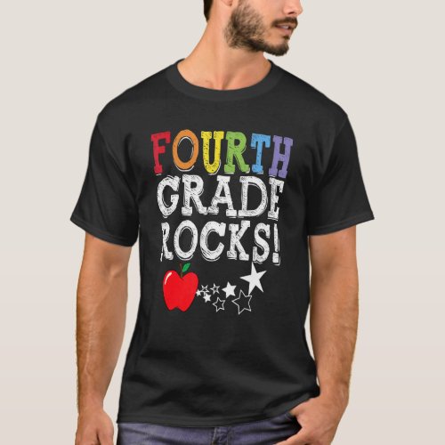 Fourth Grade Rocks 4th Grade Squad Teacher Back To T_Shirt
