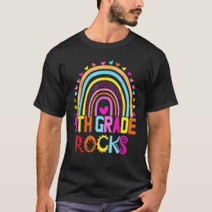 Fourth Grade Rocks First Day Team 4th Grade Rainbo T-Shirt