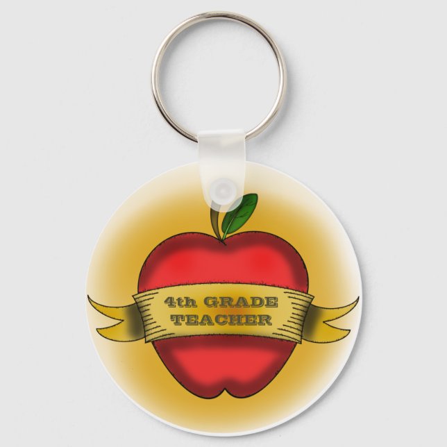 fourth grade Teacher Keychain (Front)