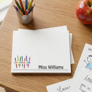 Fourth Grade Teacher  Post-it Notes