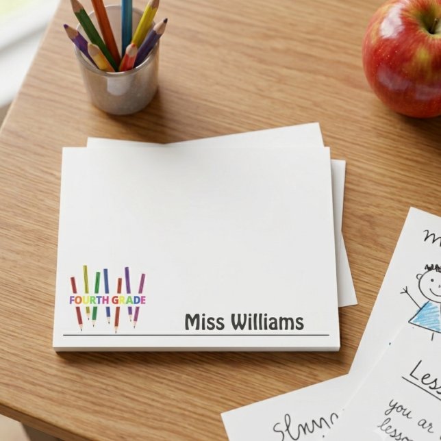 Fourth Grade Teacher  Post-it Notes (Creator Uploaded)