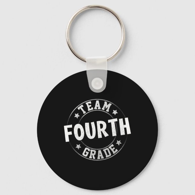 Fourth Grade Teacher Student Back To School 4th Gr Keychain (Front)