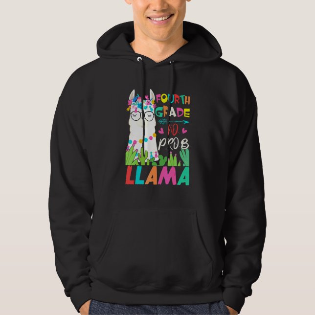 Fourth Grade Teacher Student Back To School No Pro Hoodie (Front)