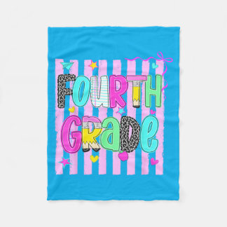 Fourth Grade Team 4th Grade Back To School Teacher Fleece Blanket