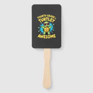 Fourth Grade Turtle-y Awesome First Day of Fourth Hand Fan