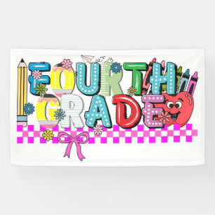 Fourth Grade typography  Banner