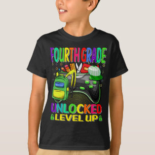 Fourth Grade Unlocked Level Up Video Game T-Shirt