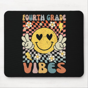 Fourth Grade Vibes 4th Grade Retro Teacher 1st Day Mouse Pad