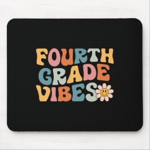 Fourth Grade Vibes - 4th Grade Team Retro 1st Day Mouse Pad