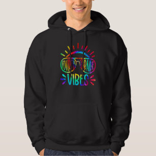 Fourth Grade Vibes First Day Back To School Tie Dy Hoodie