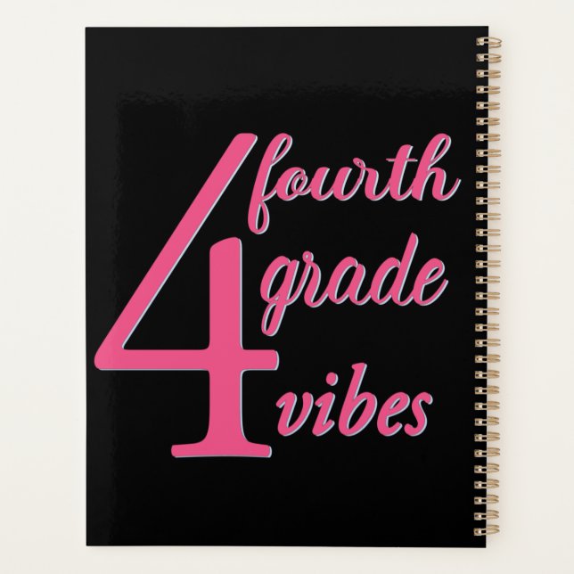 Fourth Grade Vibes Planner (Back)
