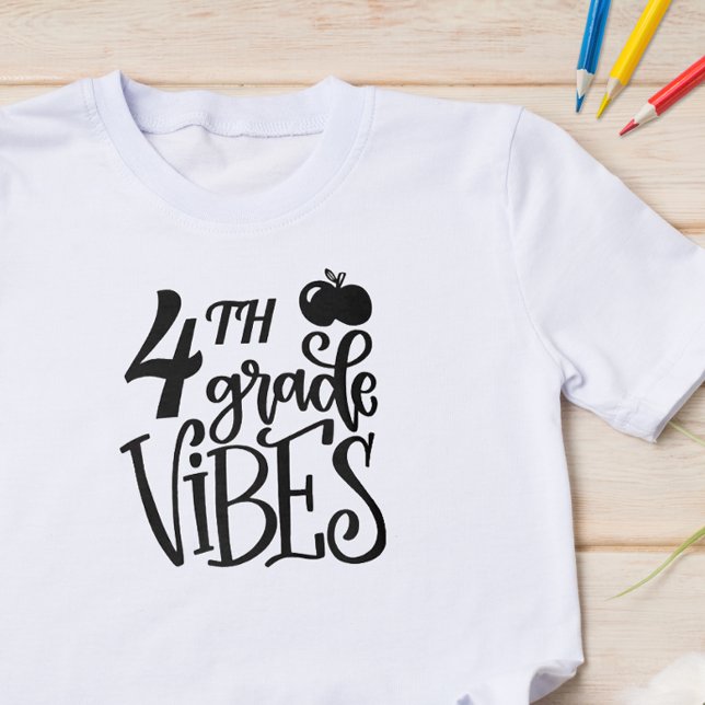 Fourth Grade Vibes School T-Shirt (Start the school year off with some fun with this cute back to school shirt.)