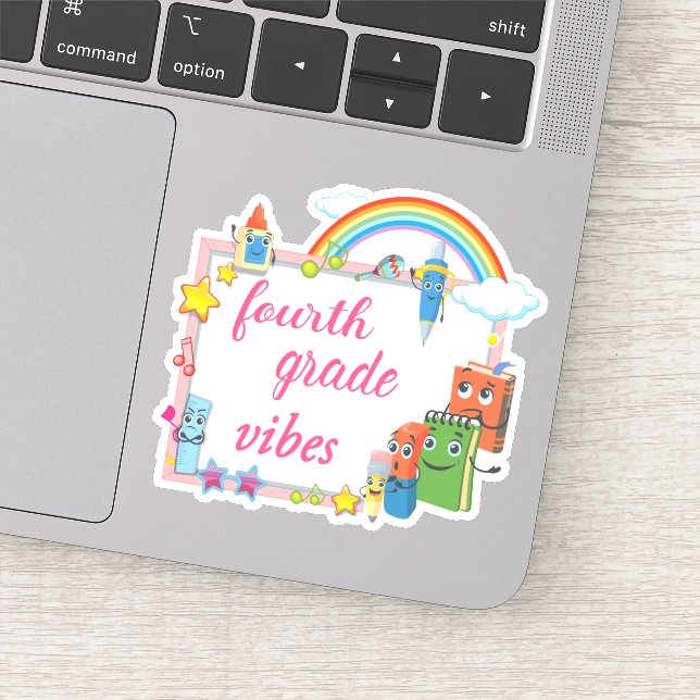 Fourth Grade Vibes Sticker (Detail)