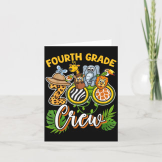 Fourth Grade Zoo Field Trip Squad Matching Card