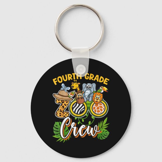 Fourth Grade Zoo Field Trip Squad Matching Keychain (Front)