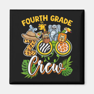 Fourth Grade Zoo Field Trip Squad Matching Magnet