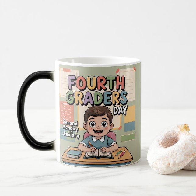 Fourth Graders Day January Holiday Mug (With Donut)