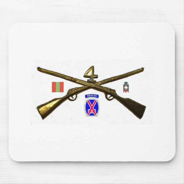 Fourth Infantry Regiment Cross Rifles Mouse Pad