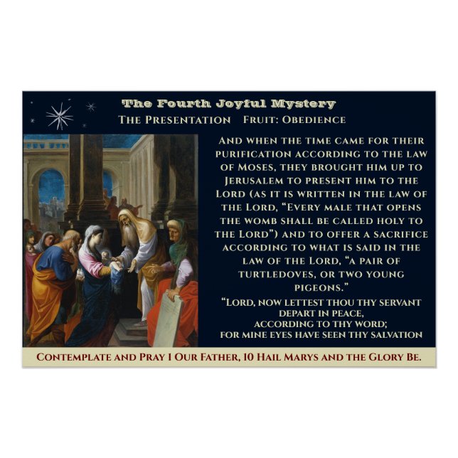 Fourth Joyful Mystery Poster (Front)