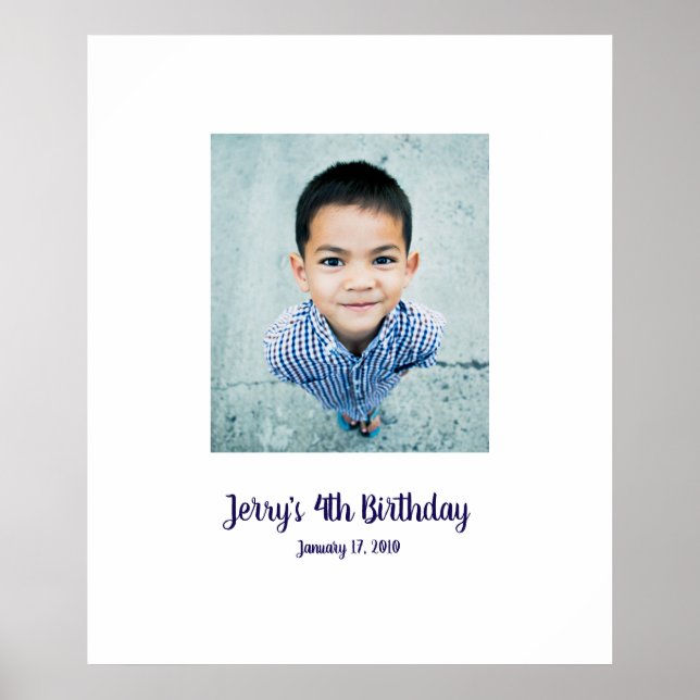 Fourth kid birthday 4th Sign In Party Board 4 (Front)