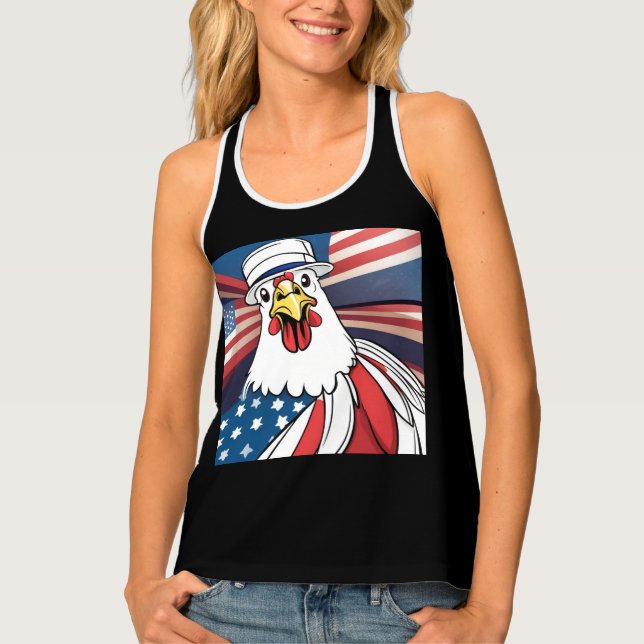 Fourth of Chicken Tank Top (Front)