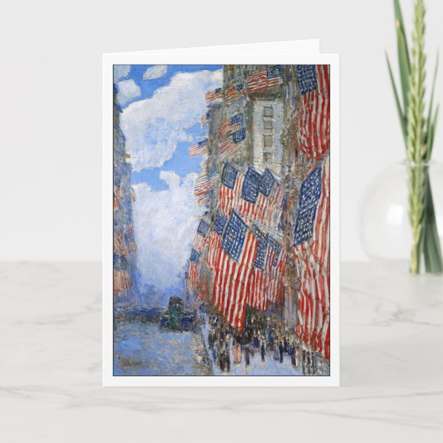 Fourth of July, 1916 by Childe Hassam Card (Front)