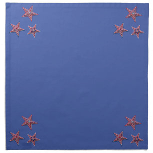 Fourth of July 3D Stars Blue Cloth Napkin