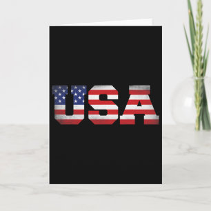 Fourth Of July 4th July Us America Flag Kids Men P Card