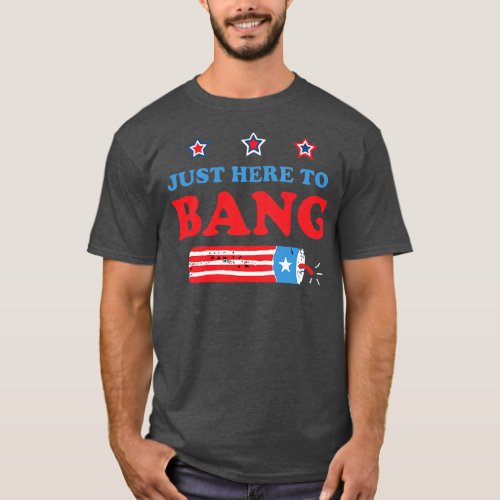 Fourth of July 4th of July I m Just Here To Bang  T_Shirt