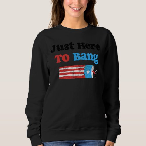 Fourth Of July 4th Of July Im Just Here To Bang 2 Sweatshirt