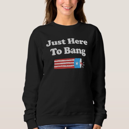 Fourth Of July 4th Of July Im Just Here To Bang 7 Sweatshirt