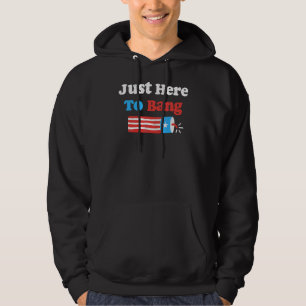 Fourth Of July 4th Of July I'm Just Here To Bang Hoodie