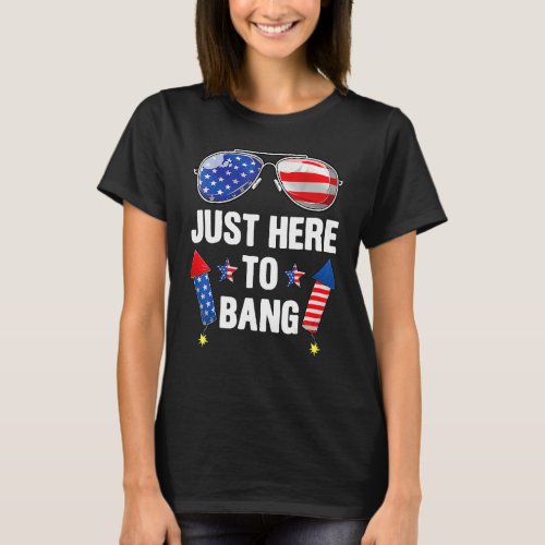 Fourth Of July 4th Of July Im Just Here To Bang U T_Shirt