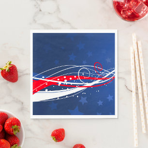 Fourth Of July Abstract Napkins
