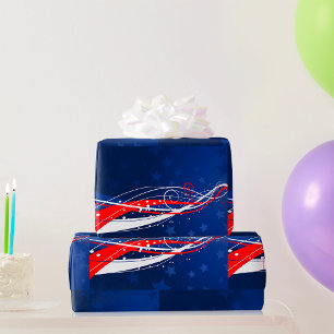Fourth Of July Abstract Wrapping Paper