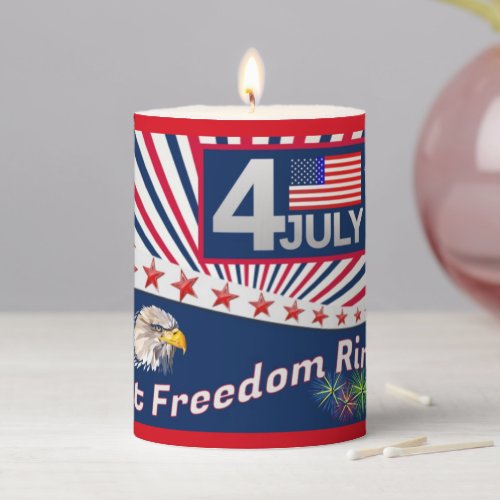 Fourth of July Americana Candle