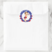 Fourth of July Baby Shower Sticker Vintage Baby (Bag)