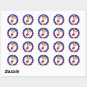 Fourth of July Baby Shower Sticker Vintage Baby (Sheet)