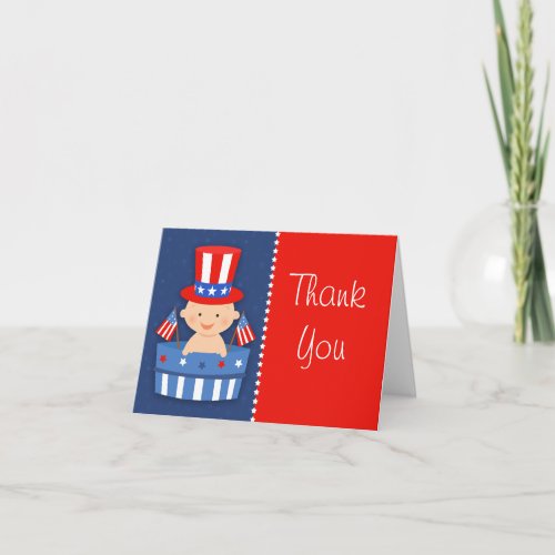 Fourth of July Baby Thank You Card