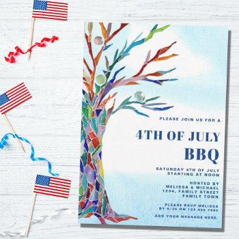 Fourth Of July Bbq Invitation by SewMosaic at Zazzle