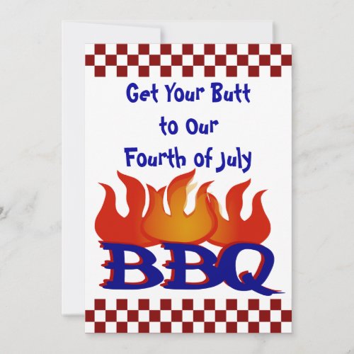 Fourth of July BBQ Party Invitation