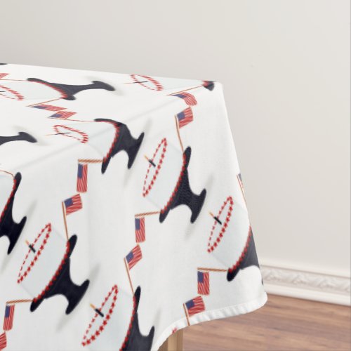 Fourth of July Birthday Cake Themed Tablecloth