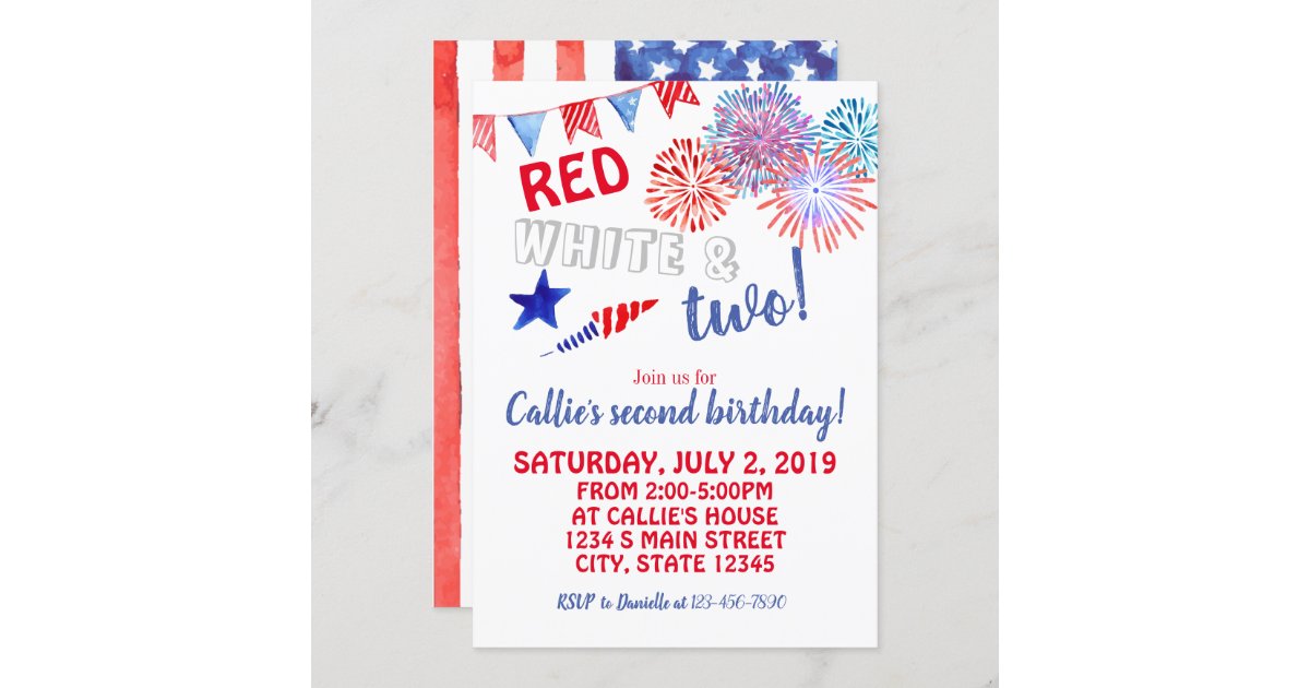 Fourth of July Birthday Invitation | Zazzle