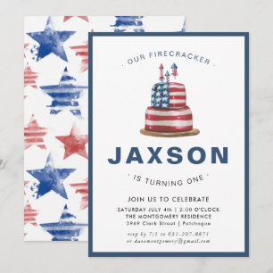Fourth of July Birthday Party Invitation