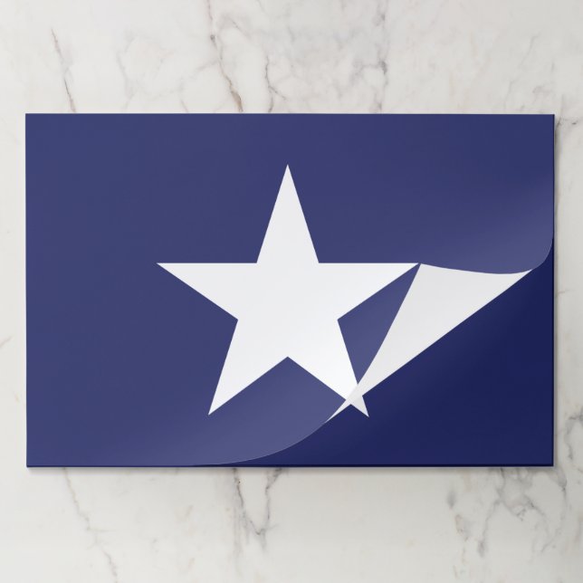 Fourth of July blue white star paper placemats (Folded)