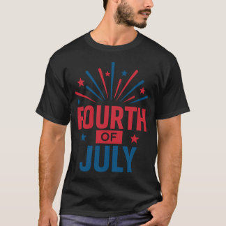 Fourth of July bold fireworks layout T-Shirt