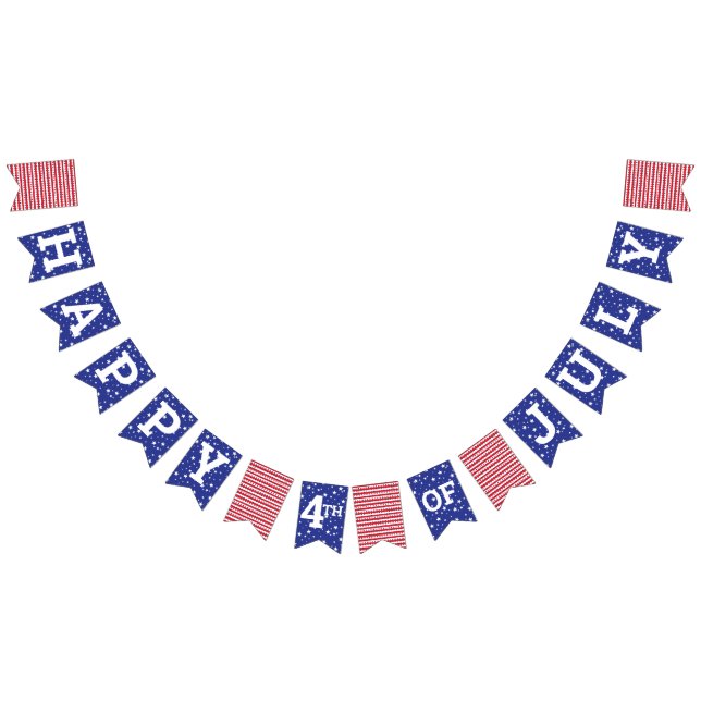 Fourth Of July Bunting Banner Flags Stars/Stripes (All)