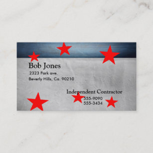 Independent Contractor Business Cards Zazzle Fourth Of July Celebration Business Card